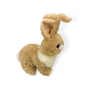 Кролик с ушами, бежевый с подвижными ушами и реалистичными формами, 23 см, Mi081
