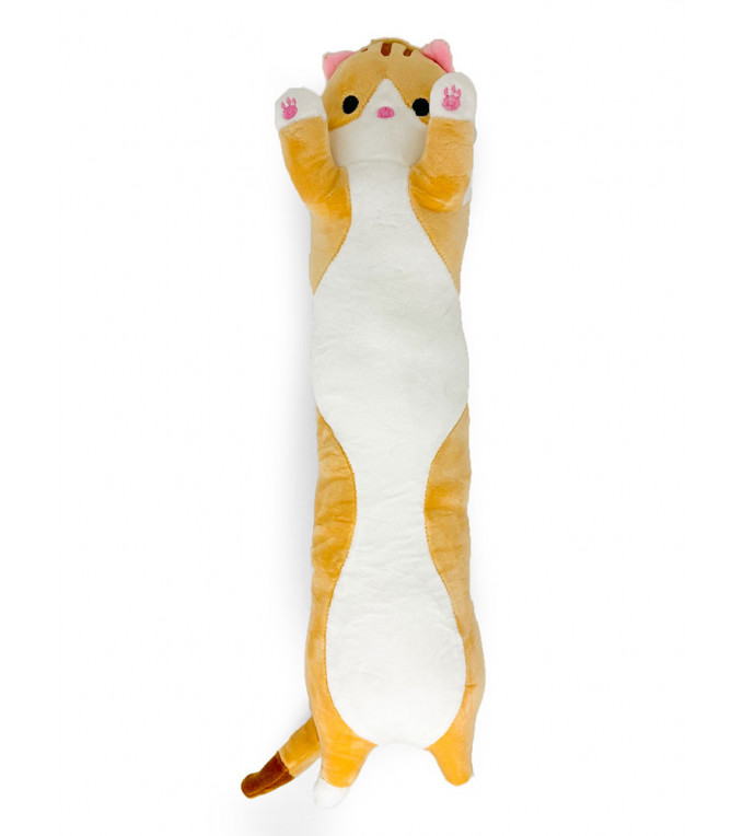 Мягкая игрушка-подушка кошка, бежевая, 45 см, Mi085