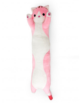 Мягкая игрушка -  подушка Котейка, розовая, 50 см, Mi087