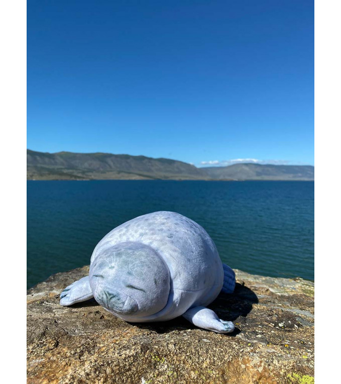 Тюлень огромный, (Очень мягкий наполнитель и тянущийся материал), 60 см, Mi091