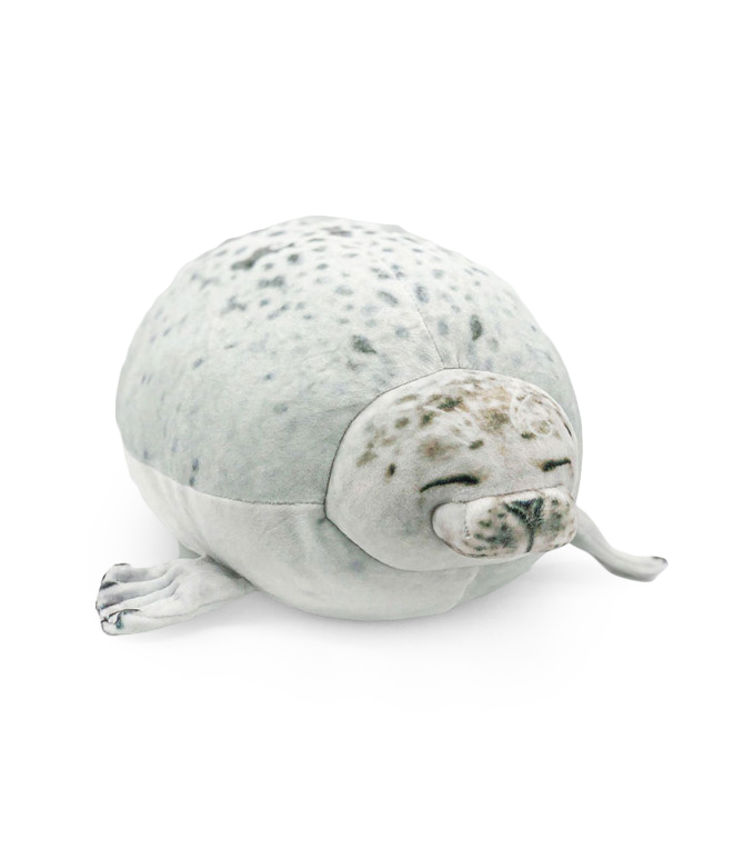 Тюлень огромный, (Очень мягкий наполнитель и тянущийся материал), 60 см, Mi091
