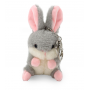 Брелок кролик, серый, 13 см, Mi120