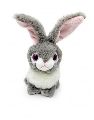 Кролик с ушами, серый с подвижными ушами и реалистичными формами, 23 см, Mi042